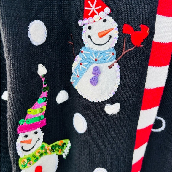 “NEW” Heirloom Quacker Facrory Christmas cardigan (vintage) - Picture 8 of 16